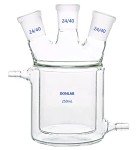 250ml Double Layer 3-Neck Glass Reaction Flask