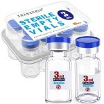 Sterile Glass Vials with Self-Healing Port - 10pcs
