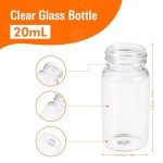 Clear Glass Sample Vial with Black Cap, 20 ml