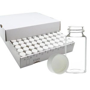 20ml Glass Vials with Screw Caps - Pack of 100