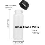 Clear Glass Vials 30ml - Pack of 12