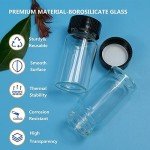 Clear Glass Sample Vial with Black Cap, 20 ml