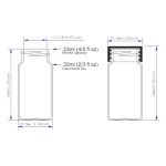 20ml Glass Vials with Screw Caps - Pack of 100