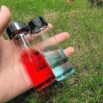 Clear Glass Sample Vial with Black Cap, 20 ml