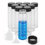 10 Pack 40ml Clear Glass Sample Vials with Caps