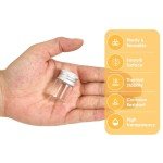 50PCS Leak-Proof 5ml Glass Vials with Caps