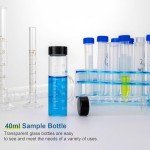 10 Pack 40ml Clear Glass Sample Vials with Caps