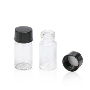 100-Pack Clear Glass 3ml Sample Vials with Caps