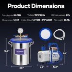 VIVOHOME 3 Gallon Stainless Steel Vacuum Chamber Kit