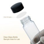 100-Pack Clear Glass 3ml Sample Vials with Caps