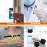 100-Pack Clear Glass 3ml Sample Vials with Caps