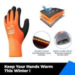 Waterproof Winter Work Gloves - Thermal Insulated Orange