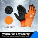 Waterproof Winter Work Gloves - Thermal Insulated Orange