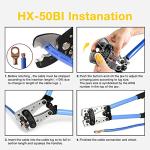 KOTTO Battery Cable Lug Crimper Tool with Cutter