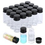 Asherxin 10ml Clear Glass Sample Vials, 20 Pack