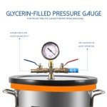 3 Gallon Stainless Steel Vacuum Chamber with Glass Lid