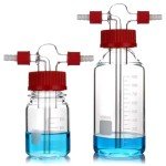 Borosilicate Glass Graduated Gas Washing Bottle - 100ML