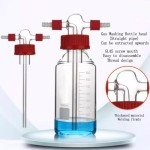 Borosilicate Glass Graduated Gas Washing Bottle - 100ML