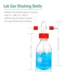 Glass Gas Washing Bottle 500mL with Adjustable Filter