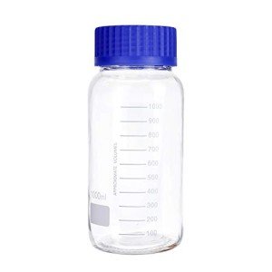 Wide Mouth Graduated Round Glass Bottles - 3 Pack