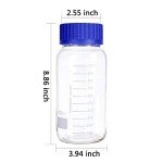 Wide Mouth Graduated Round Glass Bottles - 3 Pack