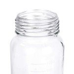 Wide Mouth Graduated Round Glass Bottles - 3 Pack