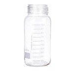 Wide Mouth Graduated Round Glass Bottles - 3 Pack