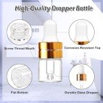 100 Pack 1ml Clear Glass Dropper Bottles Set
