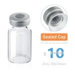 10 Pack 2ml Transparent Glass Sample Vials