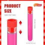 100 Pcs Clear Plastic Test Tubes with Caps