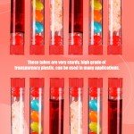 100 Pcs Clear Plastic Test Tubes with Caps