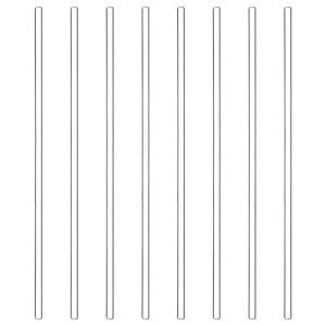 8 Pack Borosilicate Glass Stirring Rods, 11.81