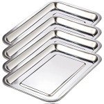 Lyuxzad 4 Pack Stainless Steel Dental Trays