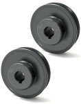 QWORK 3" OD Single Groove V-Belt Sheaves - 2 Pack