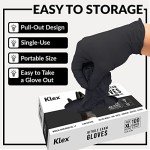 Klex Black Nitrile Exam Gloves - Small, 100 Count