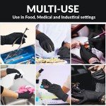 Klex Black Nitrile Exam Gloves - Small, 100 Count
