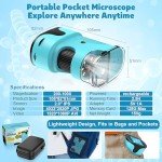 1000X Pocket Microscope for Kids with Slides Kit