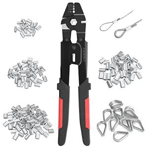Sanuke Wire Rope Crimping Tool Kit with Sleeves
