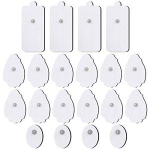 NURSAL 20 Pack Reusable Electrotherapy Electrode Pads