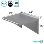 AmGood 24" Stainless Steel Wall Shelf for Storage