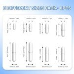 AYINLAB 8-Piece PTFE Magnetic Stir Bar Set