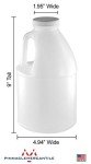 3-Pack 1/2 Gallon Food-Safe Plastic Jugs