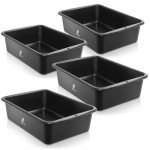 Heavy Duty Plastic Storage Bin - 4 Pack
