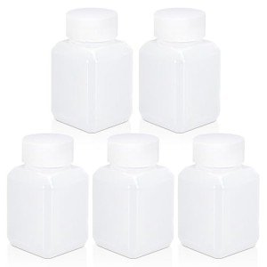 Plastic Lab Reagent Bottles - 2oz, 5 Pack
