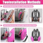 Reusable Full Face Respirator Mask with Filters