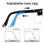 4-Pack Adjustable Safety Glasses - Anti-Fog & Scratch-Resistant