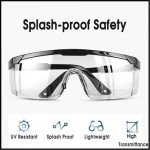 4-Pack Adjustable Safety Glasses - Anti-Fog & Scratch-Resistant
