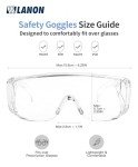 LANON Over-Eyeglass Safety Goggles - 3 Pack