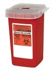Biohazard Needle Disposal Container - 1 Quart (3 Pack)