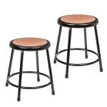 OEF Black Shop Stool - 18” (2 Pack)